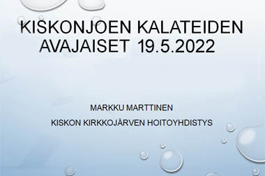 Kiskonjoen kalateiden avajaiset 19.5.2022