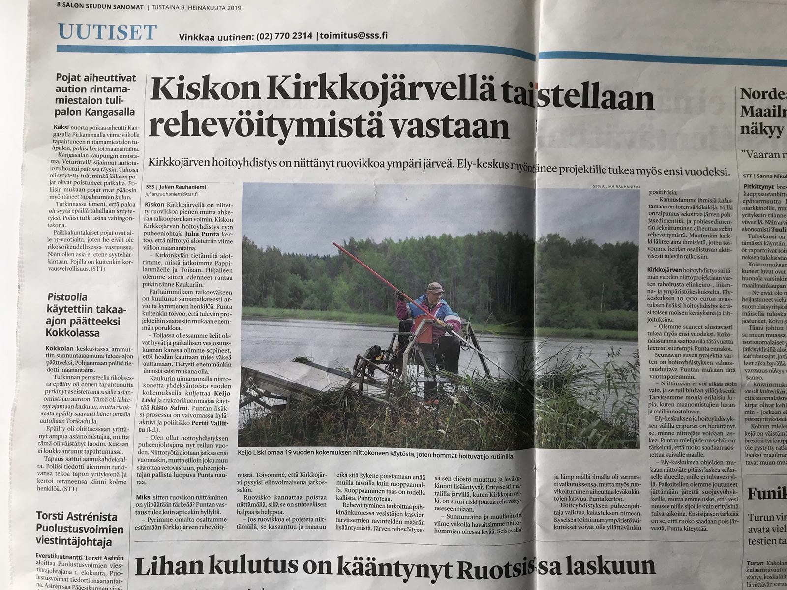 Salon Seudun Sanomat 2019 07 09
